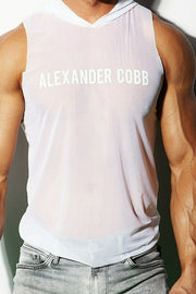 ALEXANDER COBB Mesh Tanktop Nyala Lightweight Breathable Mesh Athletic White 3 - SexyMenUnderwear.com
