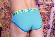 Andrew Christian Andrew Christian Brief Shore Briefs Slip Electric Neon And Aqua 90982 30