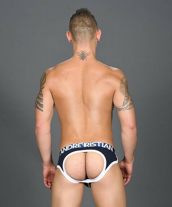 XS Andrew Christian Jock Show-It Retro Pop Locker Room Jockstrap Marine 91030 27