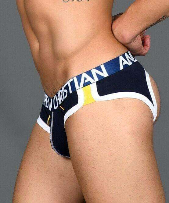 Andrew Christian XS Andrew Christian Jock Show-It Retro Pop Locker Room Jockstrap Navy 91030 24