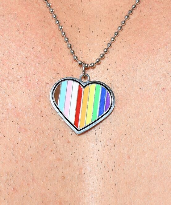 ANDREW CHRISTIAN Ball Chains Progress Pride Necklace 8597 - SexyMenUnderwear.com