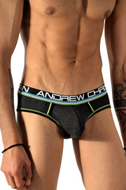 Andrew Christian Brief CoolFlex Active Charcoal 91118 36 - SexyMenUnderwear.com