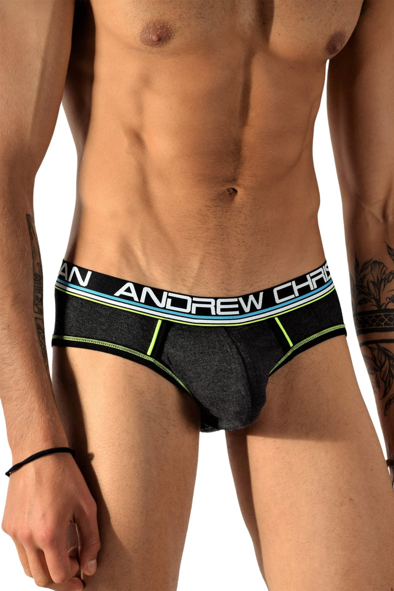 Andrew Christian Brief CoolFlex Active Charcoal 91118 36 - SexyMenUnderwear.com