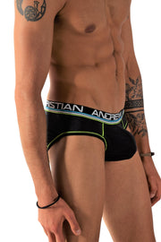 Andrew Christian Brief CoolFlex Active Charcoal 91118 36 - SexyMenUnderwear.com