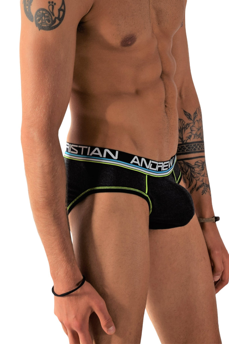 Andrew Christian Brief CoolFlex Active Charcoal 91118 36 - SexyMenUnderwear.com