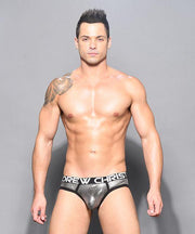 Andrew Christian Brief Gunmetal Shimmering Metallic Silver 91947 7 - SexyMenUnderwear.com