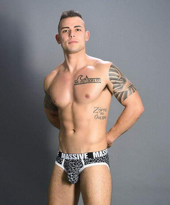 Andrew Christian Brief Massive ShockWave Briefs Slip Black 91141 20 - SexyMenUnderwear.com