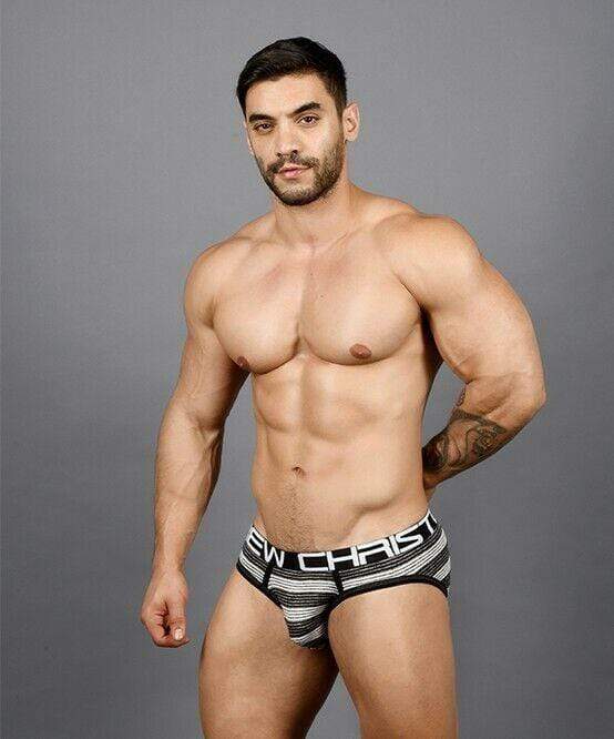 Andrew Christian Brief Ultra Stripe Briefs Chic Slip Black / White 91364 42 - SexyMenUnderwear.com