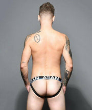 Andrew Christian Jock Almost Naked Retro Brief Jockstrap Black 91535 52 - SexyMenUnderwear.com