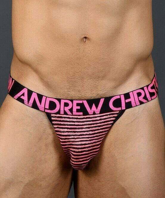 Andrew Christian Jock Neon Paradise Jockstrap Stripped Pink 91047 15 - SexyMenUnderwear.com