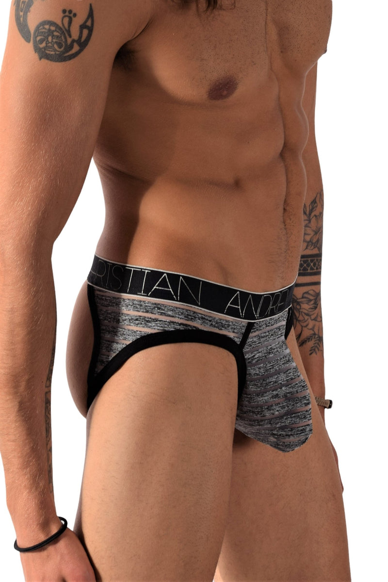Andrew Christian Jock Sheer Stripe Frame Jockstrap 91313 1 - SexyMenUnderwear.com