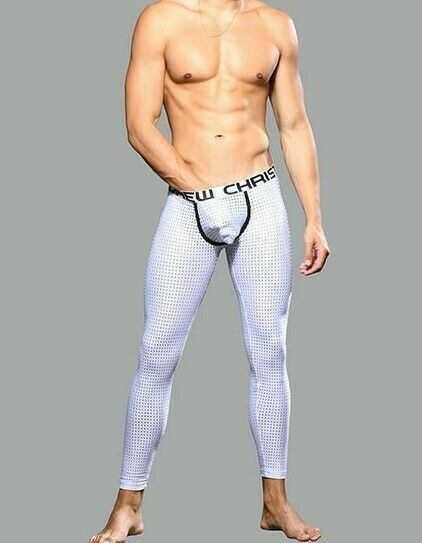 Andrew Christian Legging 4-Way Mesh Stretch Anatomically Pouch White 92307 67 - SexyMenUnderwear.com