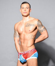 Andrew Christian Mesh Boxer Sheer Retro Black & Red 92115 6 - SexyMenUnderwear.com