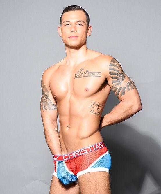 Andrew Christian Mesh Boxer Sheer Retro Black & Red 92115 6 - SexyMenUnderwear.com