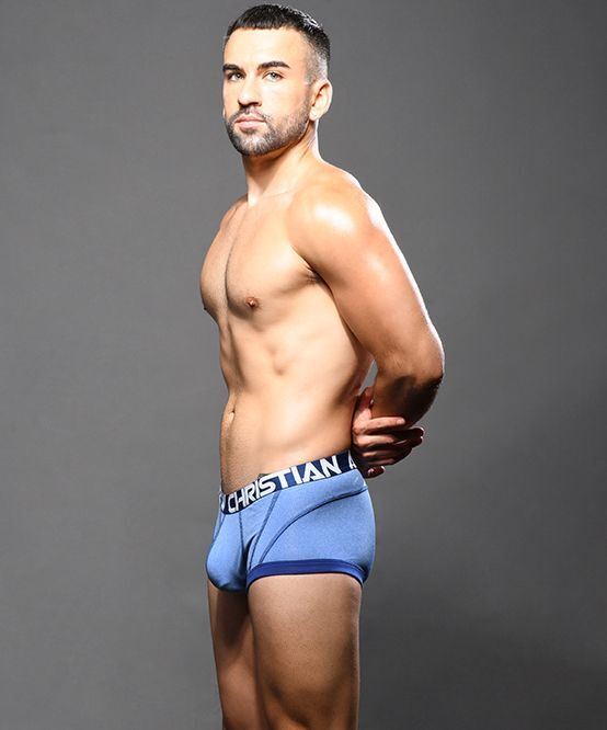 Andrew Christian Sports Boxer Active Stylish Gym Athletic Support Blue 92699 - SexyMenUnderwear.com