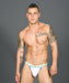 Andrew Christian Thongs Pride Mesh Rainbow Y-Back Gay Boy White 91051 31 - SexyMenUnderwear.com