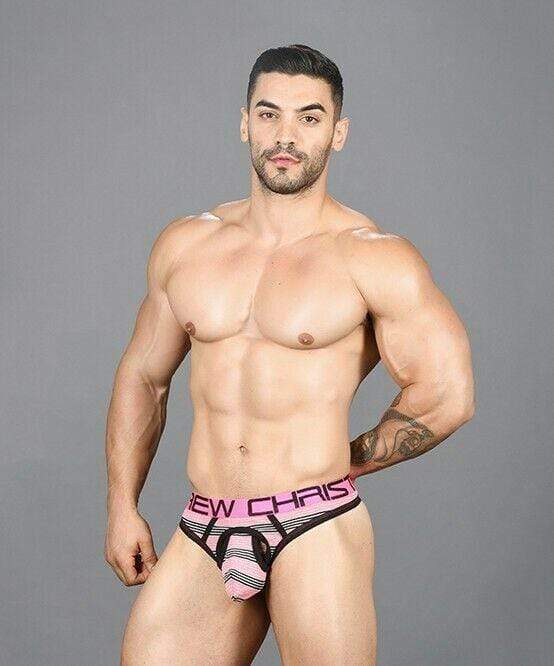 Andrew Christian Thongs Ultra Stripe Air Sporty Men Tangas Black 91482 44 - SexyMenUnderwear.com