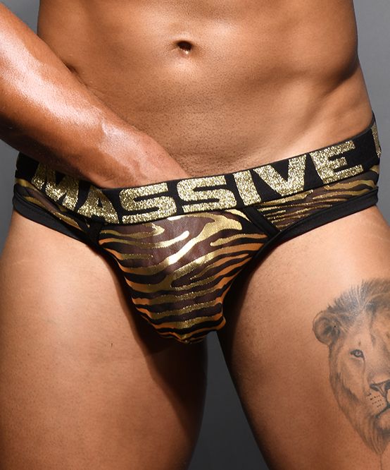 ANDREW CHRISTIAN Tiger Sheer Jock Massive 4-Way Stretch Mesh Jock 92239 41 - SexyMenUnderwear.com