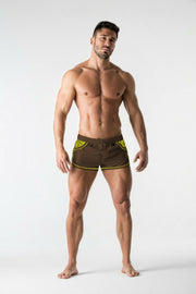 Beach Guard Swimwear MASKULO Swim-Short Tear-Proof Contrast Mesh SW0802-91 32 - SexyMenUnderwear.com