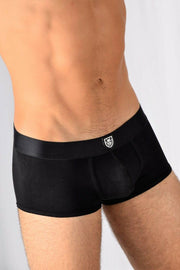 Boxer TOF PARIS Cotton ALPHA Bi-Stretch Jersey Black 37 - SexyMenUnderwear.com