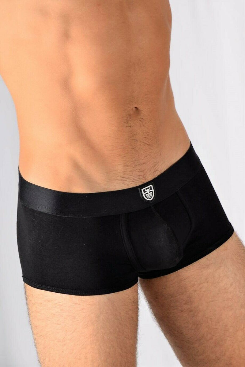 Boxer TOF PARIS Cotton ALPHA Bi-Stretch Jersey Black 37 - SexyMenUnderwear.com