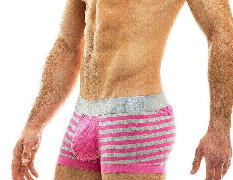 Boxer Trunk Modus Vivendi POP Melange Perforated Mesh Fabric FUSHIA 07021 68 - SexyMenUnderwear.com