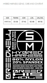 BREEDWELL Body Harness Hybred With Removable Center Straps Grey - SexyMenUnderwear.com