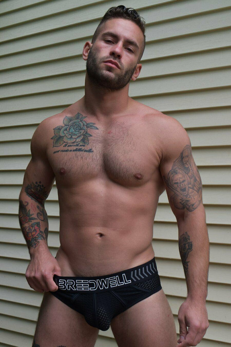 BREEDWELL Briefs Breedcore Mesh Brief Black 28 - SexyMenUnderwear.com