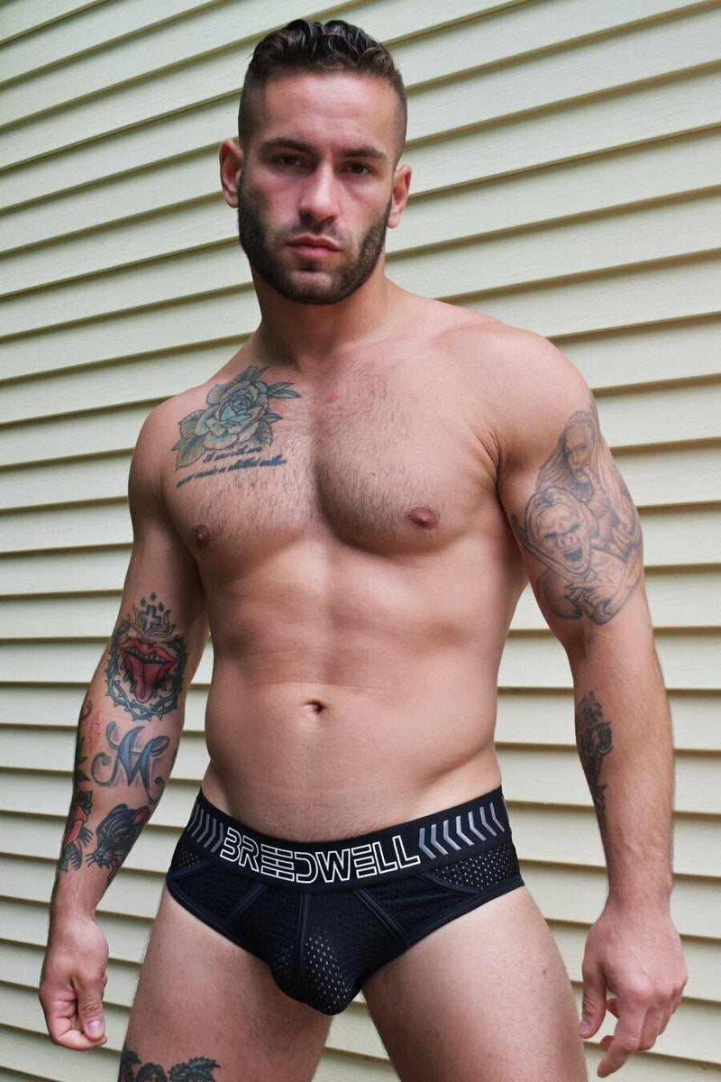 BREEDWELL Briefs Breedcore Mesh Brief Black 28 - SexyMenUnderwear.com