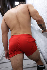 BREEDWELL Cruiser Short Perforated Fully Lined Shorts Secret Pockets Red - SexyMenUnderwear.com