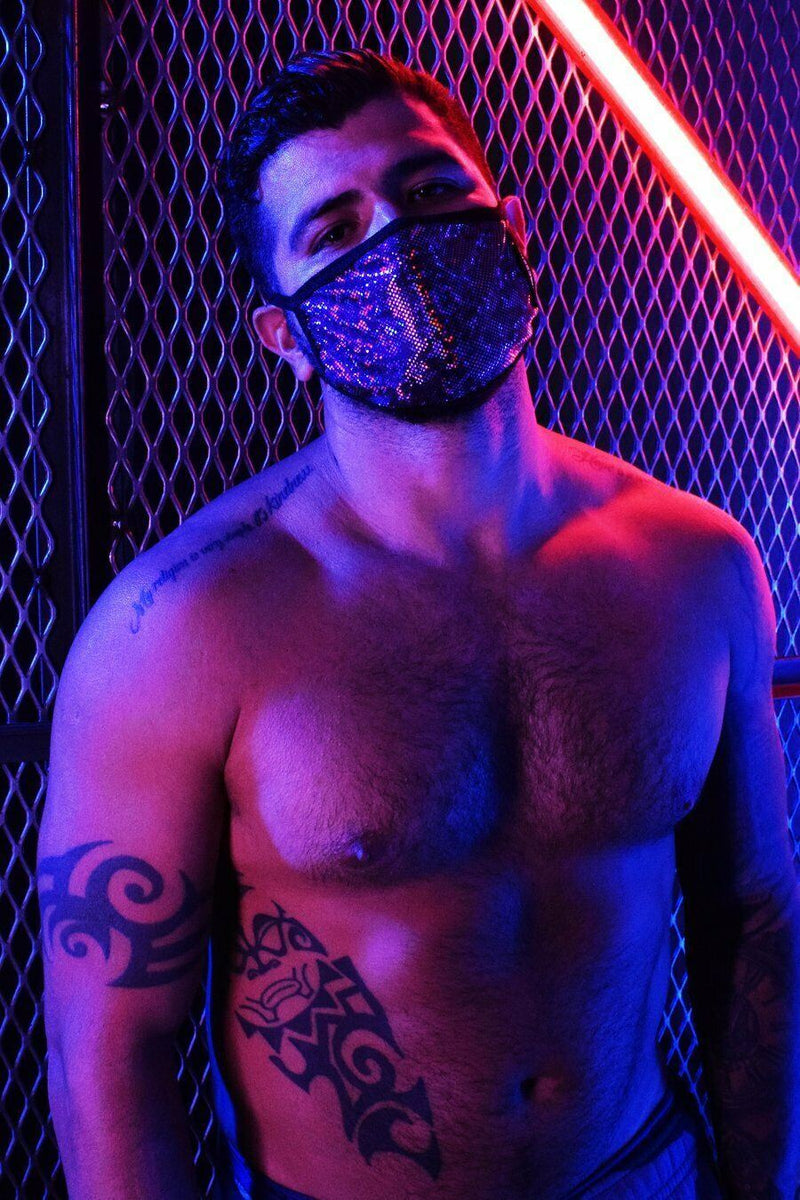 BREEDWELL Fashion Mask Quality Velvet Cyber Party Masque Purple Diamond 9 - SexyMenUnderwear.com