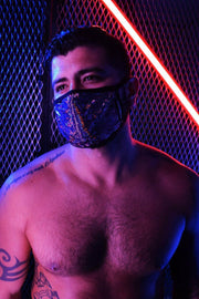BREEDWELL Fashion Mask Quality Velvet Cyber Party Masque Purple Diamond 9 - SexyMenUnderwear.com