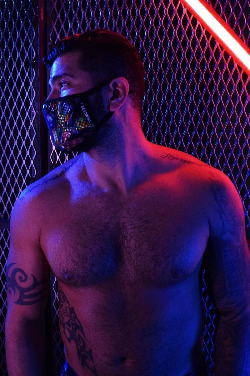 BREEDWELL Fashion Top Quality Face-Masks Stretch Velvet Hypnotic Print 9 - SexyMenUnderwear.com