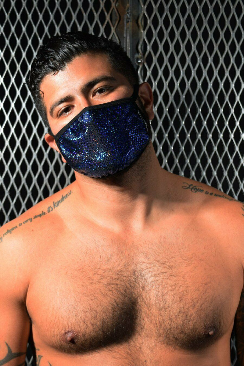 BREEDWELL Fashion Top Quality Face-Masks Stretch Velvet Night Sky Blue 9 - SexyMenUnderwear.com
