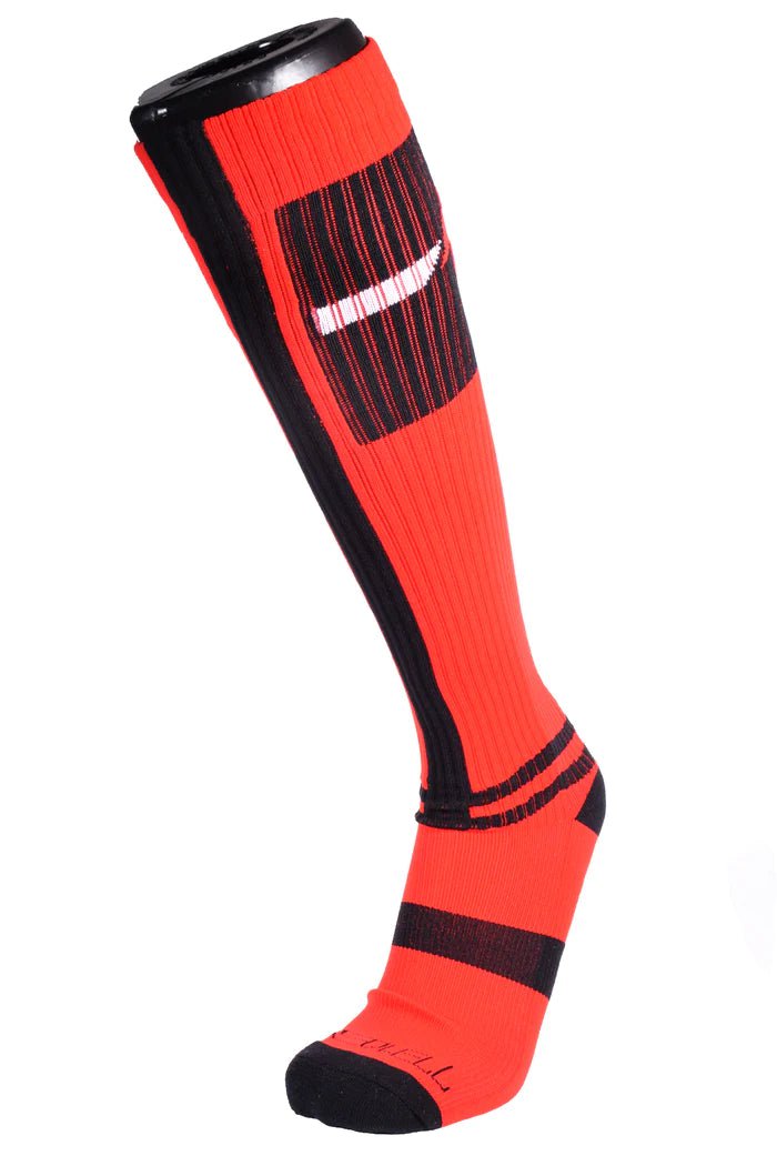 BREEDWELL Infinity Socks Ultra Luxurious Knee-High Sock Logo Stripes Red - SexyMenUnderwear.com