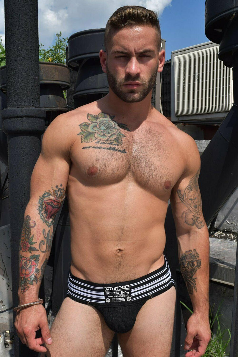 BREEDWELL Jock CUMDUMP Old-School Woven Jockstrap Classic Black 6 - SexyMenUnderwear.com