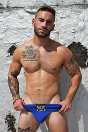 BREEDWELL Jock CUMDUMP Old-School Woven Jockstrap Classic Blue 3 - SexyMenUnderwear.com