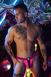 BREEDWELL Jockstrap MAGNUM Collection Fashion Jock Soft Nylon Neon Pink 9 - SexyMenUnderwear.com