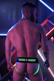 BREEDWELL Jockstrap New-School Classic Woven Jock Green-Neon 7 - SexyMenUnderwear.com