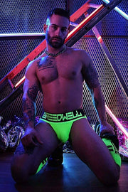 BREEDWELL Jockstrap New-School Classic Woven Jock Green-Neon 7 - SexyMenUnderwear.com