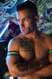 BREEDWELL Reversible Armbands Magnum Neon Green (1) 36 - SexyMenUnderwear.com