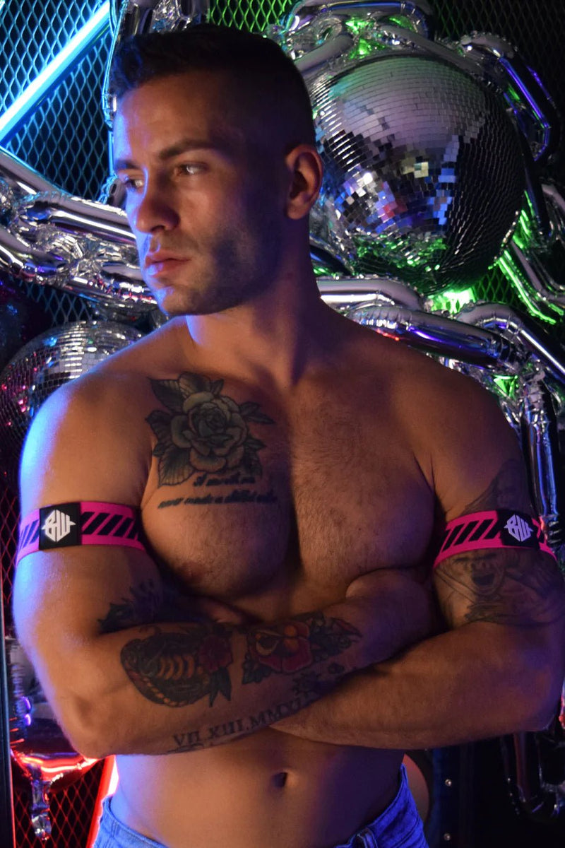 BREEDWELL Reversible Armbands Magnum Pink (1) 36 - SexyMenUnderwear.com
