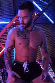 BREEDWELL Shorts Show Off “Tree Trunks'' Cruiser Short Stretchable Mesh Black 13B - SexyMenUnderwear.com