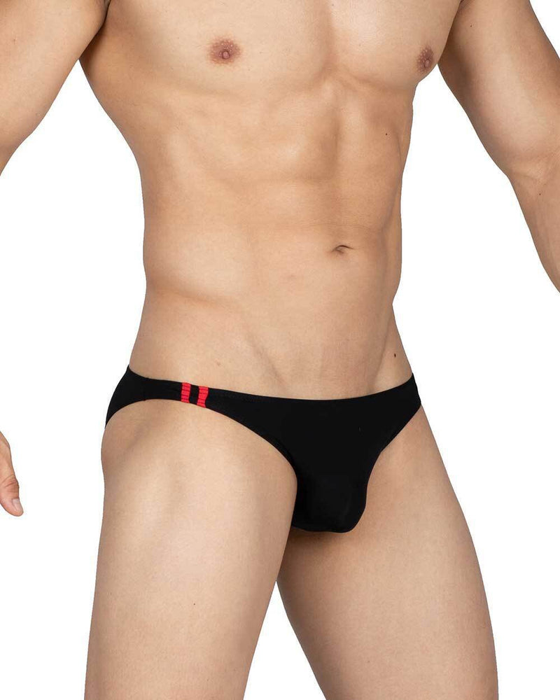 Brief Private Structure Desire Glaze Soft Nylon Tanga Briefs Black 4026 6 - SexyMenUnderwear.com