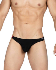 Brief Private Structure Desire Glaze Soft Nylon Tanga Briefs Black 4026 6 - SexyMenUnderwear.com