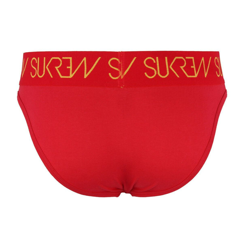 Brief SUKREW Bloomsbury Substantial Pouch Enhanced Supported Bulge Red 19 - SexyMenUnderwear.com