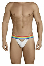 CandyMan Mens Thongs MicroFiber Roupa Interior Masculina White 99388 1 - SexyMenUnderwear.com