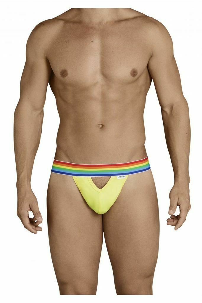 CandyMan Mens Thongs MicroFiber Roupa Interior Masculina Yellow 99388 2 - SexyMenUnderwear.com