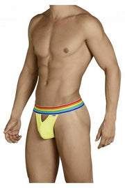 CandyMan Mens Thongs MicroFiber Roupa Interior Masculina Yellow 99388 2 - SexyMenUnderwear.com