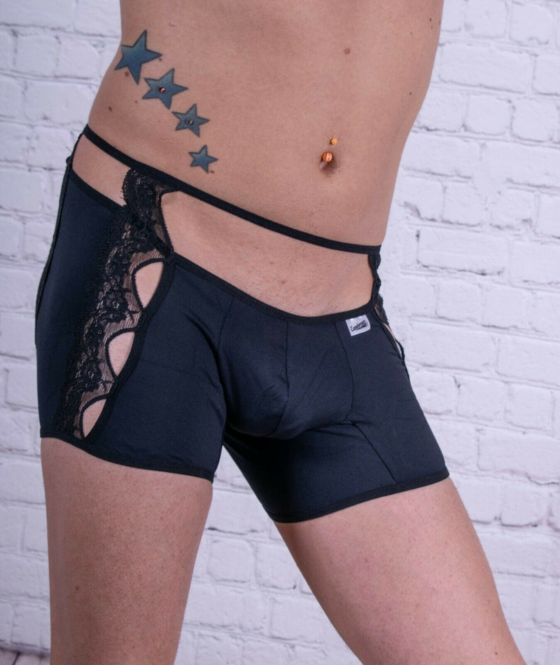 CandyMan Mens Underwear Boxer Briefs Black 99333 5 - SexyMenUnderwear.com